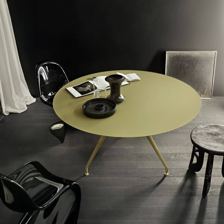 design ronde tafel in gekleurd glas kopie