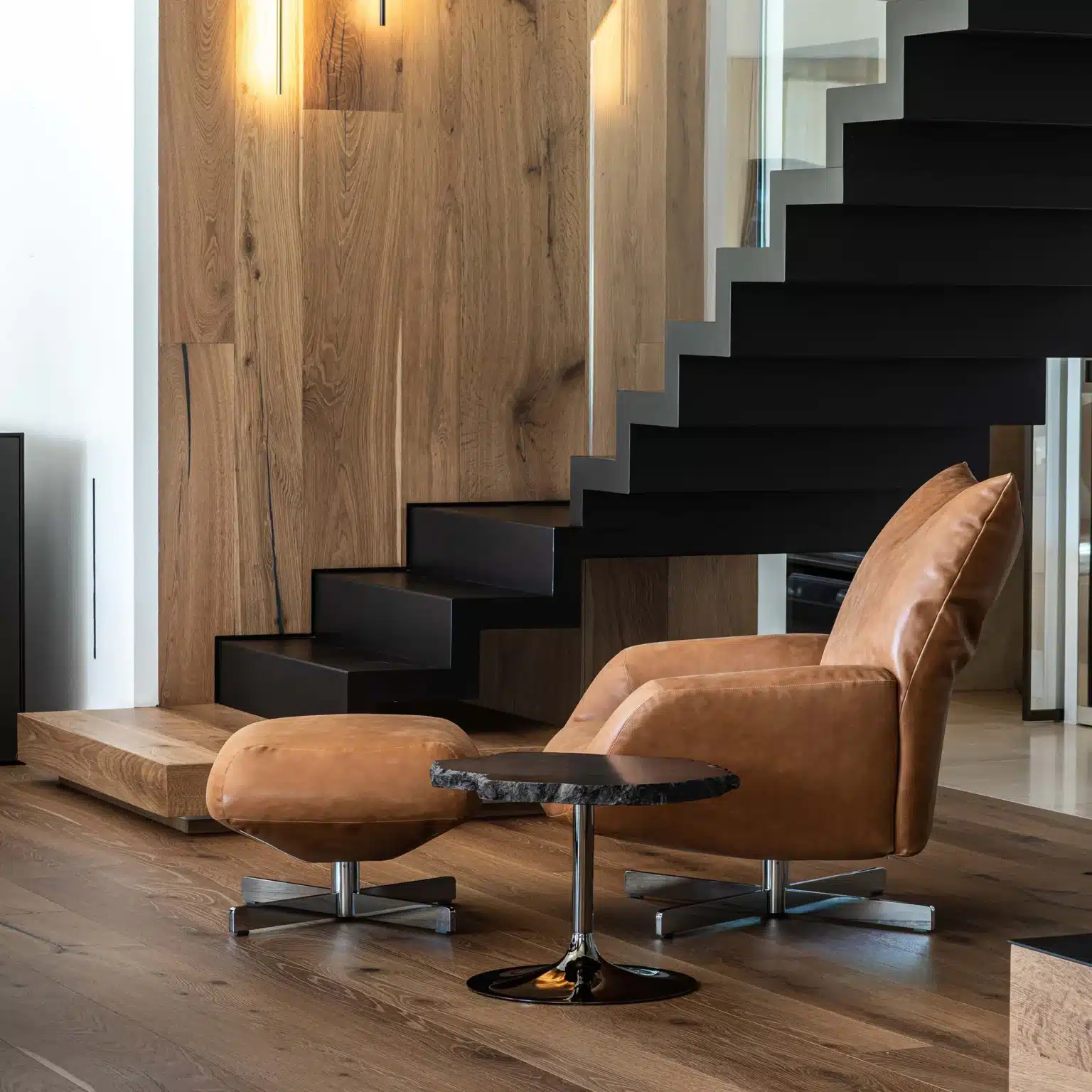 De Chiara fauteuil in luxe bruin leer, ontworpen door Francesco Binfaré voor Edra, combineert Italiaans vakmanschap en stijl, perfect voor elegante Rotterdamse interieurs